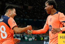 لامين يسجل الهدف الخامس في شباك بيتيس