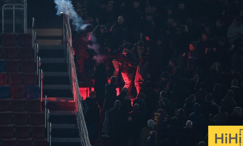 يويفا يستعد لمعاقبة جماهير فرانكفورت بعد مباراة برشلونة