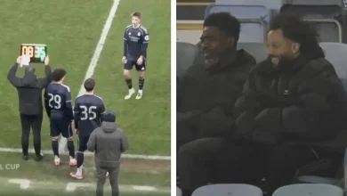 صور: مارسيلو يشاهدة نجله يشارك لأول مرة مع ريال مدريد أمام السيتي