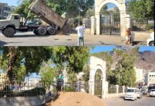 السلطة المحلية بالتواهي تواصل أعمال تأهيل حديقة فكتوريا وتحويلها إلى حديقة نموذجية بالعاصمة عدن