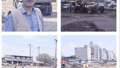 المهندس معتصم : العمل جار في المقطعين الأول والثانية لمشروع إعادة تأهيل وصيانة شارع الخمسين