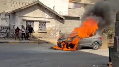 نجاة سكرتير محافظ عدن محمد الجنيدي من احتراق مفاجئ لسيارته في التواهي