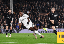 هالاند يسجل الهدف الاول في شباك فولهام