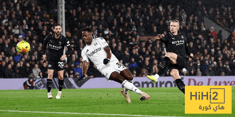 هالاند يسجل الهدف الاول في شباك فولهام