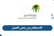 الاستعلام عن رخص العمل