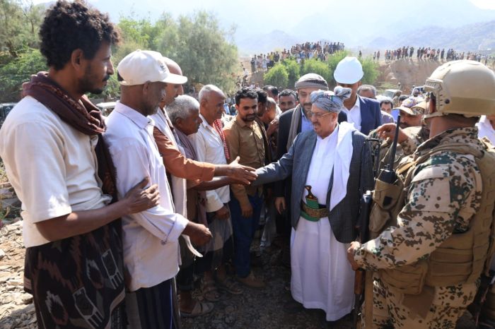 البركاني يصل المعافر وسط استقبال حافل