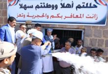 البركاني يفتتح مشروعَي مياه جديدين في تعز بدعم دولي