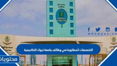 ما هي التخصصات المطلوبة في وظائف جامعة تبوك الاكاديمية 2023