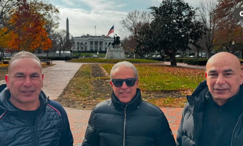 الدرندلي و حسام وإبراهيم حسن أمام البيت الأبيض قبل سحب قرعة كأس العالم بأمريكا