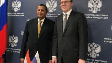 السفير الوحيشي يبحث مع نائب وزير الطاقة الروسي التحضيرات لاجتماع اللجنة المشتركة