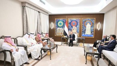 العليمي يستقبل الأمين العام لمجلس التعاون الخليجي