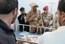 اللواء مرصع يزور المصابين في الحادث المروري المتواجدين بمستشفي الغيضة