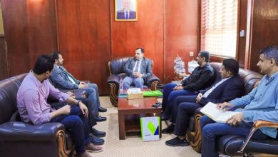 الوزير السقطري يناقش مع مؤسسة صلة للتنمية المشاريع المنفذة بالقطاعين الزراعي والسمكي