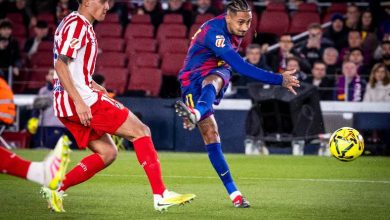 رافينيا في مباراة برشلونة ضد أتلتيكو مدريد