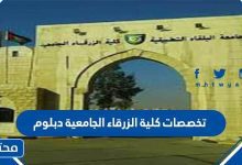 تخصصات كلية الزرقاء الجامعية دبلوم