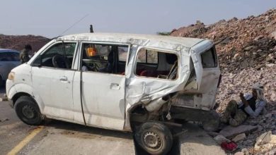 تعز.. حادث مروري مروّع يودي بحياة شخصين على طريق الكدحة