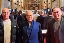 حسام وإبراهيم حسن رفقة الدرندلي في حفل الاستقبال لمنتخبات كأس العالم بمجمع كينيدي للفنون