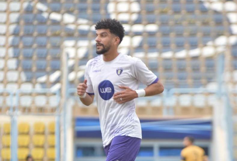 معاذ الحناوي لاعب فريق المصرية للاتصالات