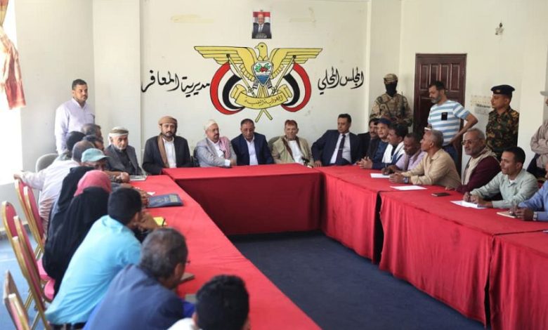 رئيس مجلس النواب يزور المجمع الحكومي والمستشفى العام والمجمع الزراعي في المعافر