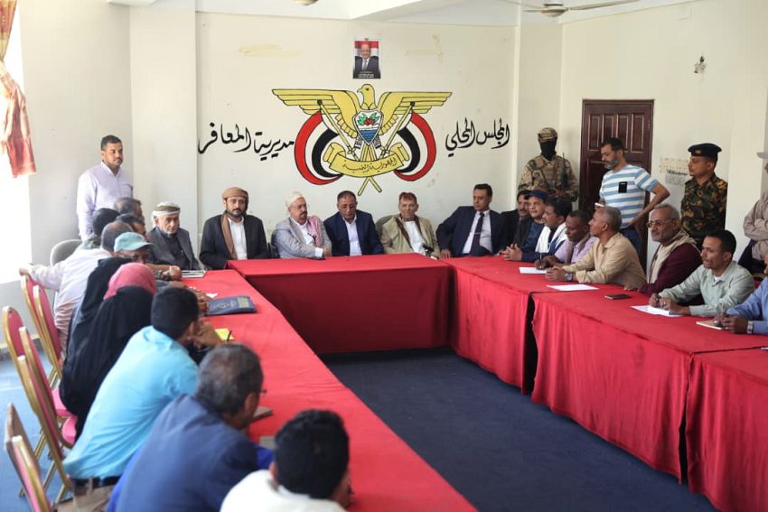 رئيس مجلس النواب يزور المجمع الحكومي والمستشفى العام والمجمع الزراعي في المعافر