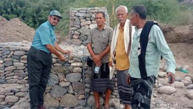 زيارة ميدانية لتفقد أعمال تنفيذ مشروع الجابيونات في موقع رأس عبر السحلولة بمنطقة زايدة محافظة لحج