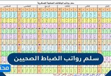 سلم رواتب الضباط الصحيين 2022 مع البدلات والعلاوات