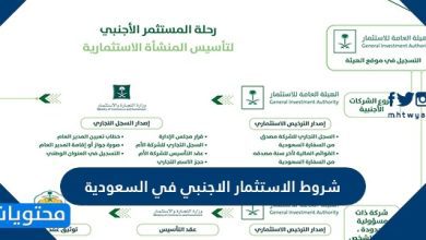 شروط الاستثمار الاجنبي في السعودية