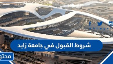 شروط القبول في جامعة زايد 2023