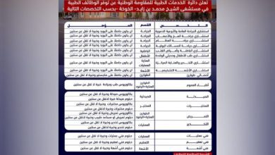 طبية المقاومة الوطنية تعلن عن وظائف شاغرة في مستشفى الشيخ محمد بن زايد