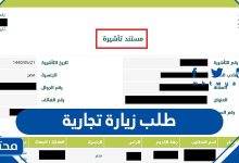 طلب زيارة تجارية