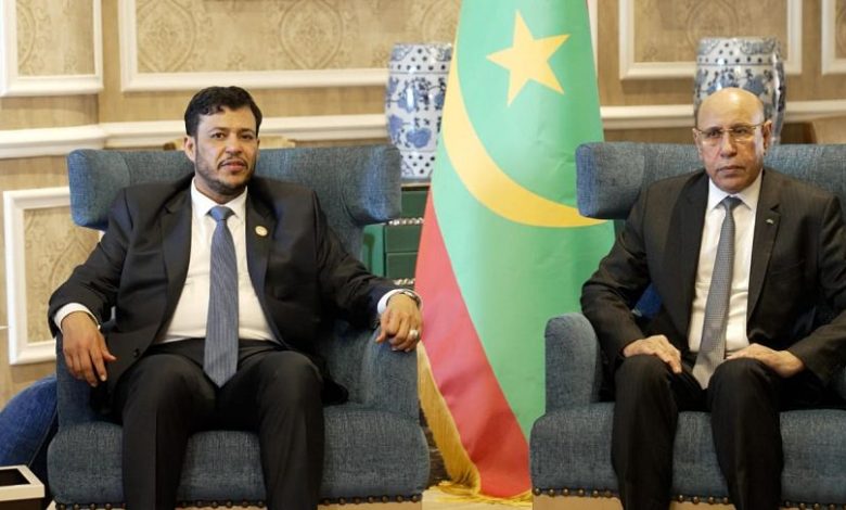 عضو مجلس القيادة الدكتور عبدالله العليمي يلتقي الرئيس الموريتاني