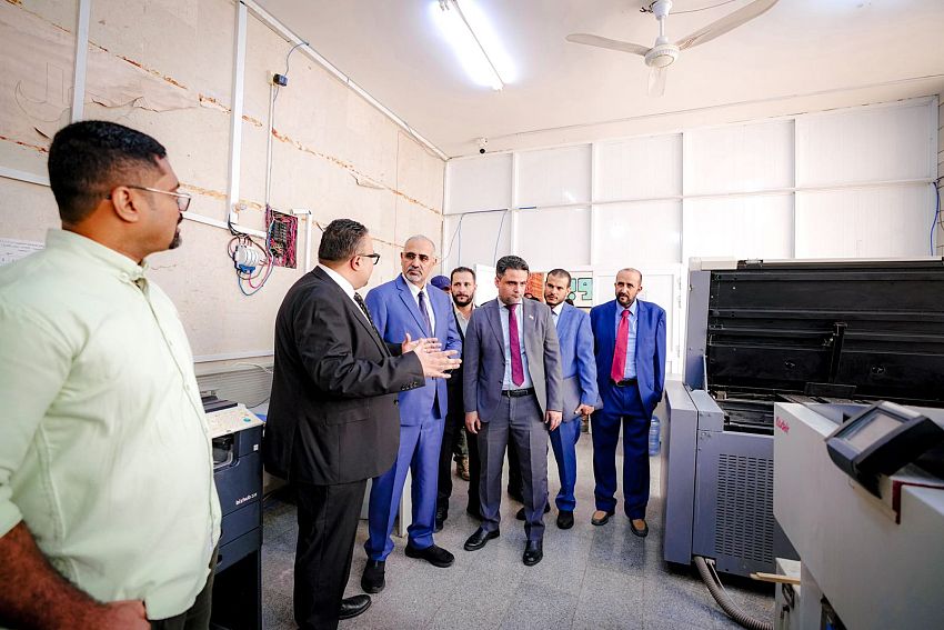 عضو مجلس القيادة اللواء الزُبيدي يتفقد سير العمل بوزارة الإعلام والثقافة والسياحة