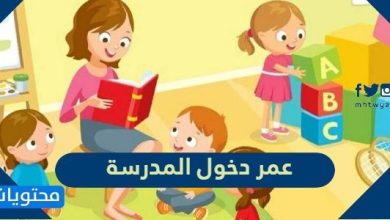 عمر دخول المدرسة