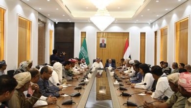 محافظ حضرموت يلتقي وفد أمنى وعسكري سعودي لمناقشة تطورات الأوضاع في المحافظة