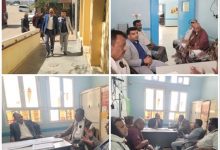 مدير عام مديرية نصاب يناقش مع قيادة القطاع الصحي مستوى الخدمات الصحية ونسبة الإنجاز في تأهيل المستشفى العام