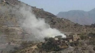 مليشيا الحوثي تقصف أحياء سكنية في مديرية المسيمير بلحج