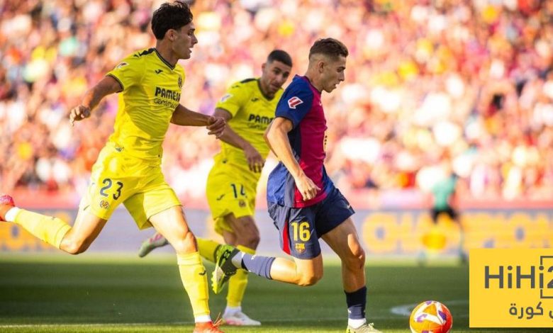 نتائج آخر خمس مباريات بين برشلونة وفياريال