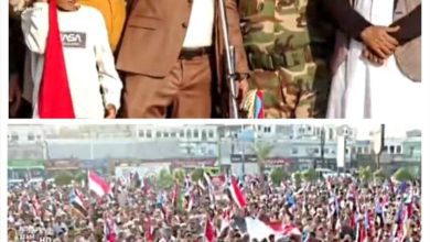 نوفل من ساحة العروض: لا تراجع عن الانتقالي حتى استعادة الدولة الجنوبية