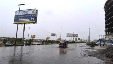 هطول أمطار على عدد من مديريات محافظة عدن