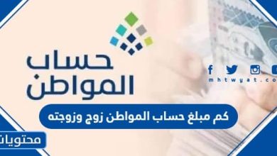 كم مبلغ حساب المواطن زوج وزوجته فقط 2026