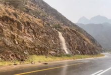 هطول أمطار غزيرة على منطقة عسير