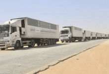 وصول 20 شاحنة إغاثية من مركز الملك سلمان لمديرية العبر بحضرموت