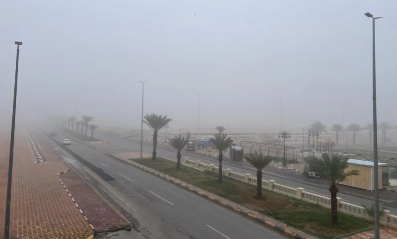 ينتهي في الثامنة صباحًا.. ضباب خفيف على المدينة وينبع