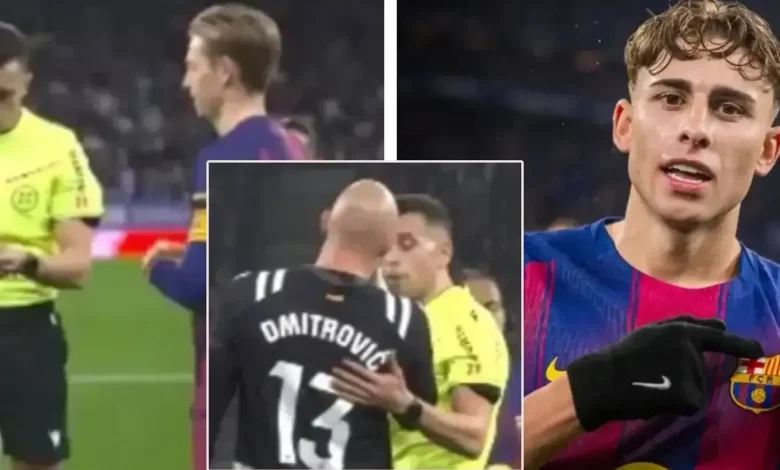 تسريب تسجيل صوتي من ميكروفون الحكم في مباراة برشلونة وإسبانيول