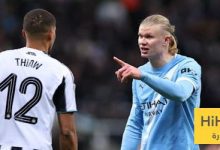 عين على هالاند في مباراة نيوكاسل