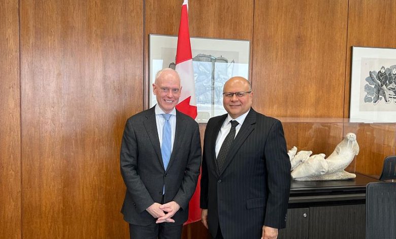 السفير السلال يبحث مع نائب وزير الخارجية الكندي سبل تعزيز العلاقات الثنائية