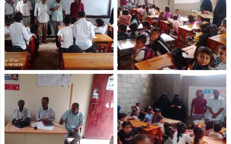 القائم بأعمال مدير مكتب التربية والتعليم خنفر يزور مدرسة ابناء الفلاحين بالقرنعة