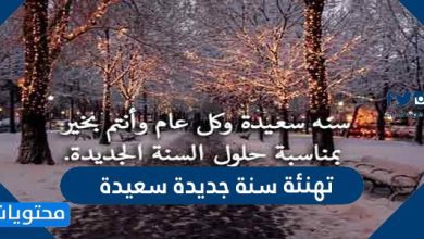تهنئة سنة جديدة سعيدة