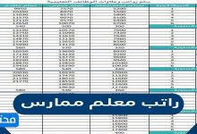 راتب معلم ممارس