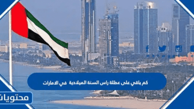 كم باقي على عطلة راس السنة الميلادية 2026 في الامارات